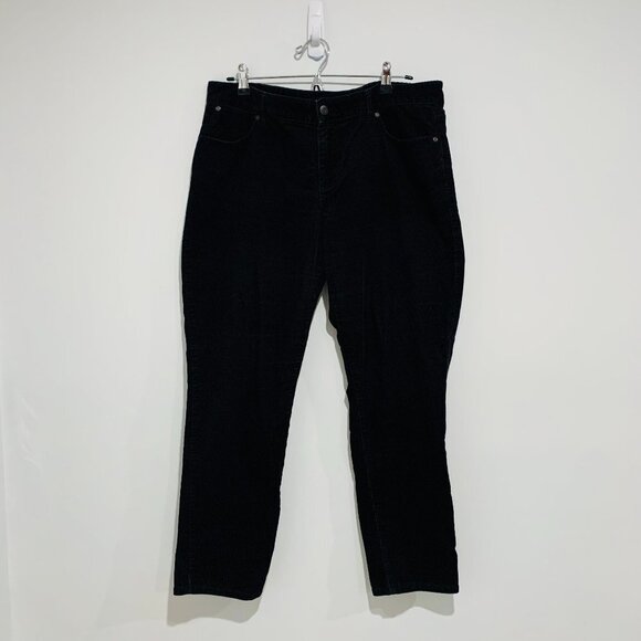 Talbots Women Velvet Size 16 Black Signature Pants - Picture 1 of 6
